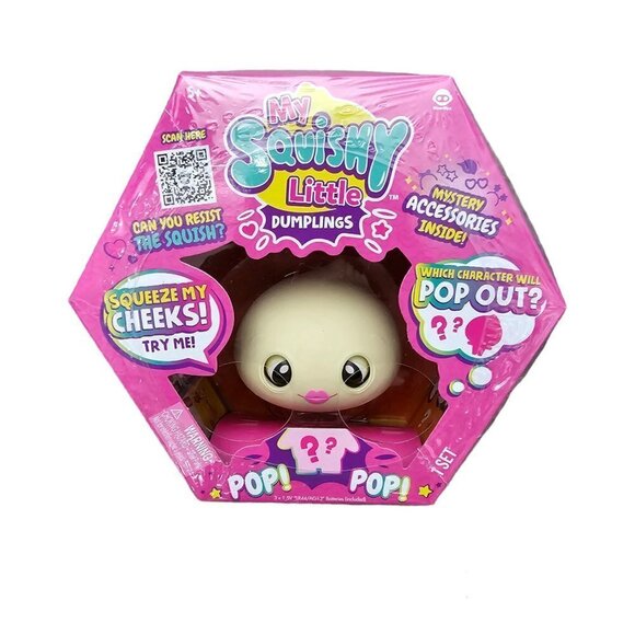 💎437 WowWee My Squishy Little Dumplings Dee- Pink - Picture 1 of 3